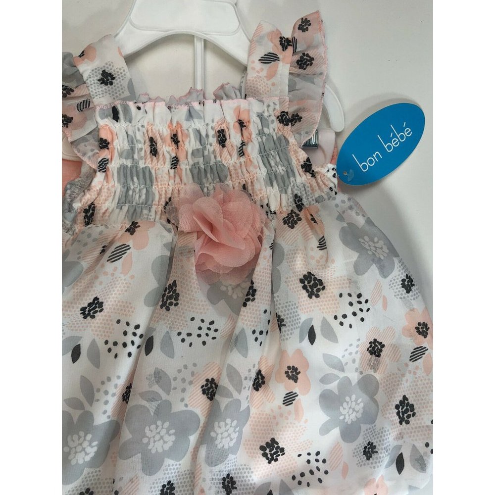 NWT Girl's 12 Months Non Bebe’s 2 Piece Pink Gray